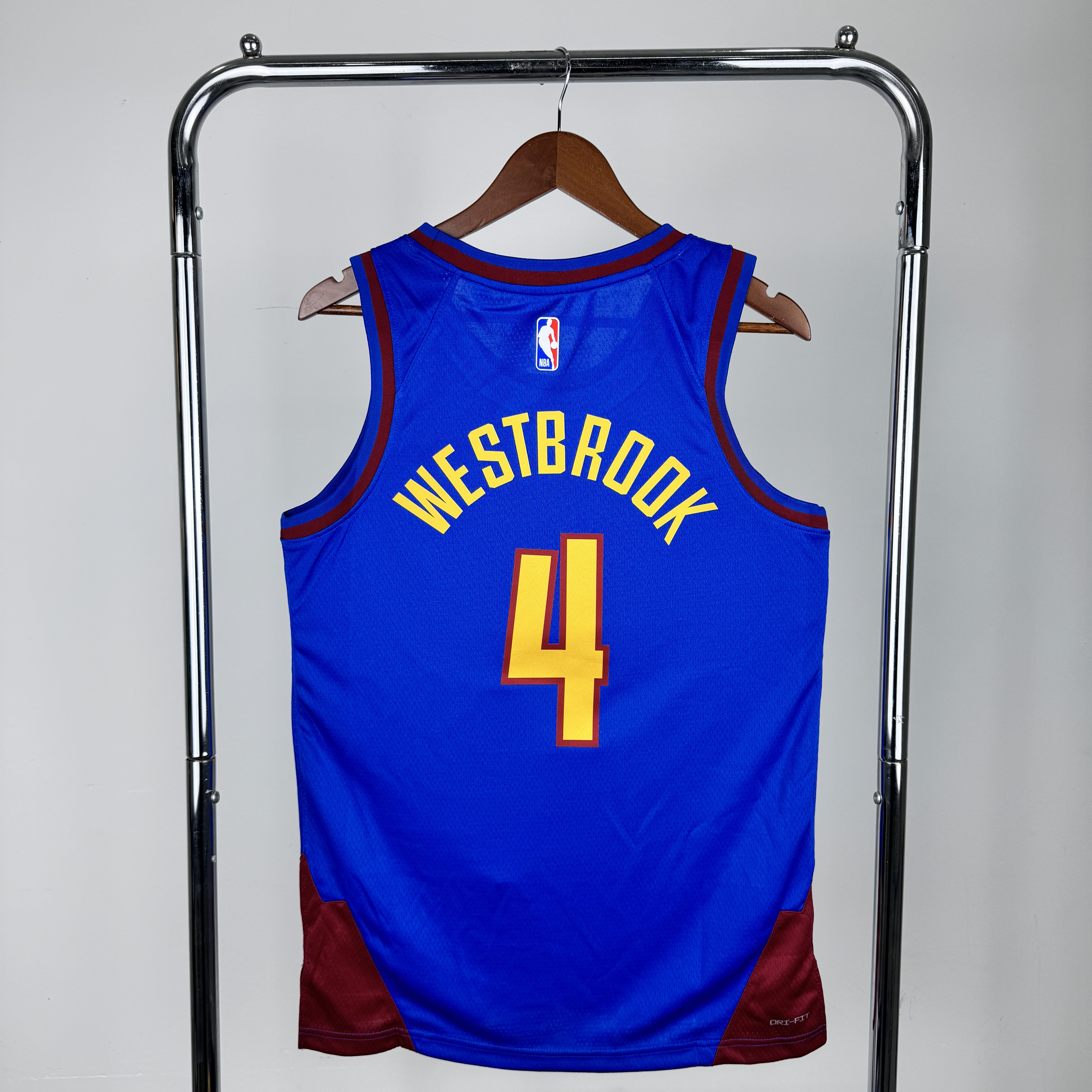 Men Denver Nuggets #4 Westbrook Blue 2024 NBA Jerseys